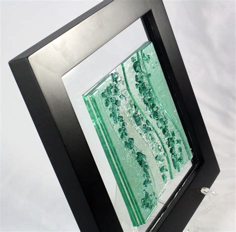 Fused Glass Wall Art Sea Glass Green