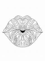 Lips Coloring Pages Color Printable Kids Bright Colors Favorite Choose sketch template
