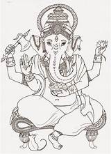 Ganesha Colorir Elefantes Shiva Bhakti Livros Vivir sketch template
