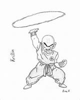 Dragon Krillin Colorir Desenhos Coloringbay Goku sketch template