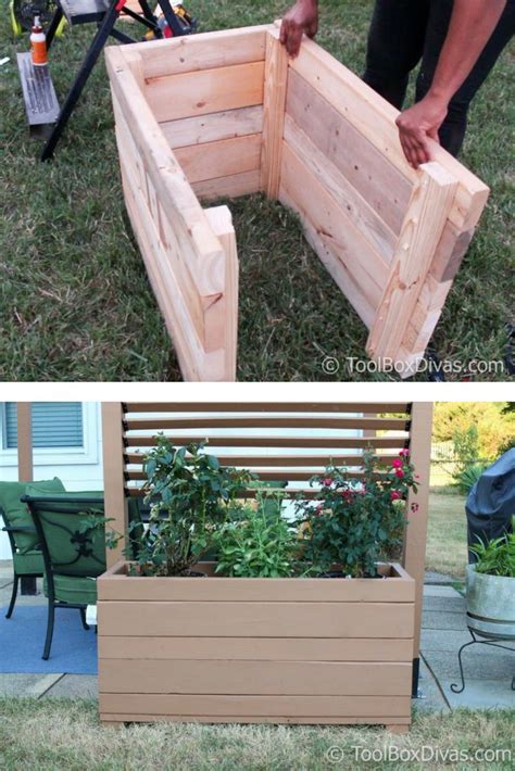 How To Build A Large Planter Box Using Scrap Wood Diy Outdoor Planter