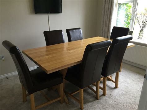 solid oak dining table  chairs  kirkcaldy fife gumtree