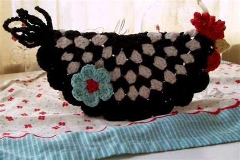 chicken   pot potholders  pattern  crochet