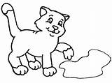 Puddle Coloring Designlooter Cat Pages sketch template