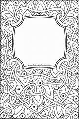 Coloring Pages Colouring Printable Covers Coloriage Color Binder Sheets Cover Cahier Sample Quotes Book Mandala Journal Dessin Notebook Visit Planner sketch template
