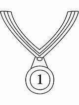 Olympic Medal Medals Gymnastics Coloringhome sketch template