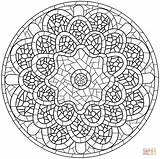 Coloring Mosaic Mandala Pages Patterns Pattern Drawing Printable sketch template