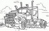 Big Rig Coloring Truck Pages Kids Trucks Wheeler Colouring Drawing Cars Transportation Printable Tractor Rigs Monster Printables Wuppsy Adult Sheets sketch template