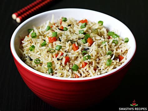 veg fried rice recipe    fried rice swasthis recipes