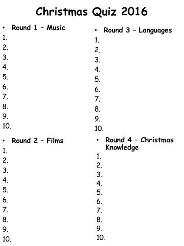 christmas quiz  teaching resources