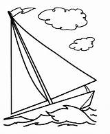 Coloring Boat Pages Simple Row Getcolorings sketch template