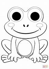 Frog Coloring Cute Pages Cartoon Da Colorare Color Baby Printable Verde Kids Drawing Colouring Frogs Immagini sketch template