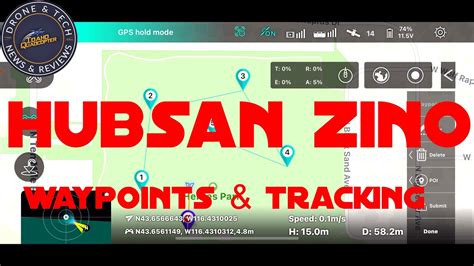 hubsan zino active track  waypoint mission youtube