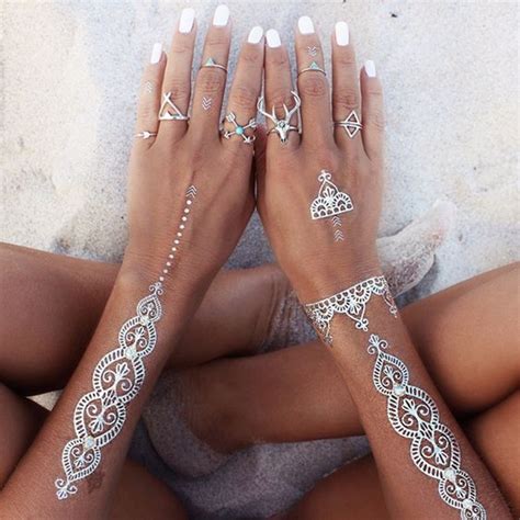 40 temporary metallic tattoos that are in trend
