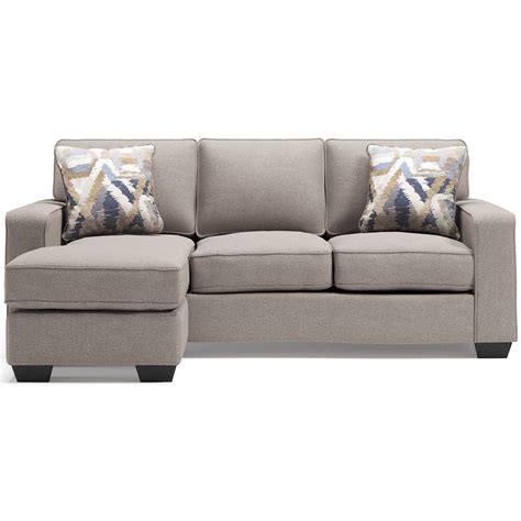 signature design  ashley greaves contemporary sofa chaise  reversible ottoman  city