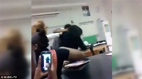 detroit teacher and seventh grader caught on camera in