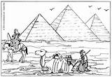 Coloring Pages Egypt Landmarks Pyramids Around Collection sketch template