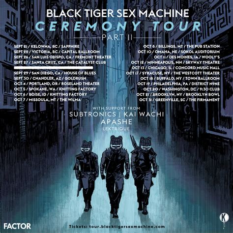 Black Tiger Sex Machine Tour Announcement The Latest