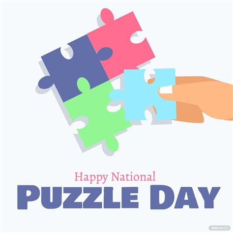 national puzzle day vector image   illustrator