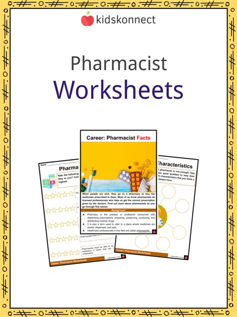 pharmacist facts roles qualifications worksheets  kids kidskonnect