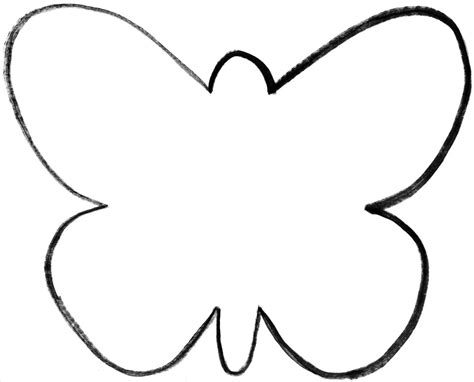 butterfly silhouette template  getdrawings