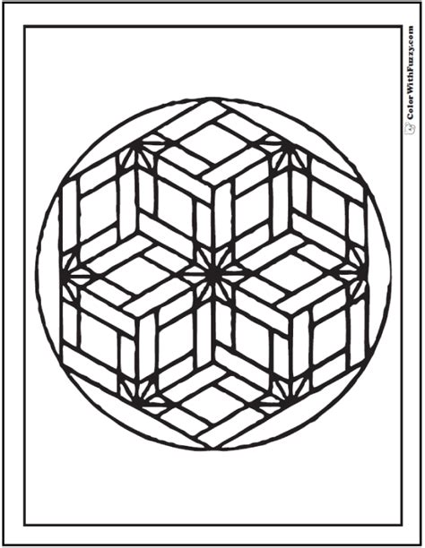 geometric design coloring pages star flowers  basket weave mosaic