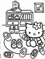 Kitty Hello Coloring sketch template