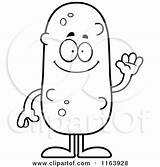 Pickle Coloring Cartoon Mascot Waving Thoman Cory Outlined Vector Smart Getcolorings Pages Getdrawings Clipart sketch template