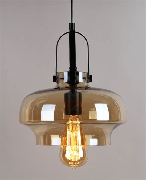 modern amber vintage industrial retro glass ceiling lamp shade pendant light moonlight retail