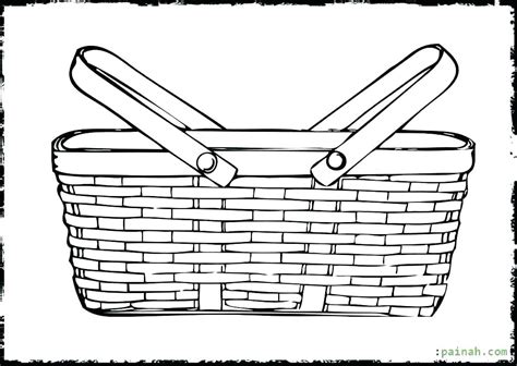 picnic basket coloring page  getcoloringscom  printable