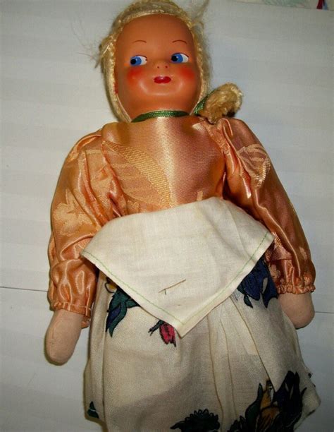 Vintage Polish Doll 14 Inch Celluloid Face Cloth Doll Etsy