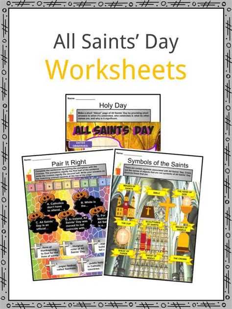 saints day activities   grade