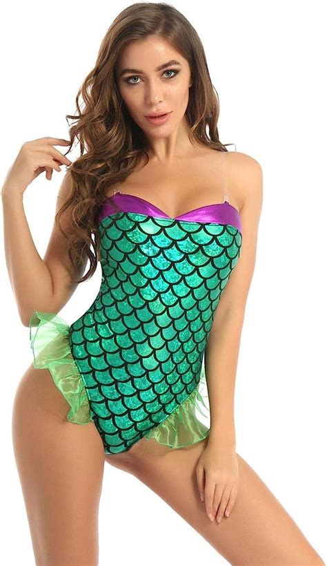 qscfg sexy plus size lingerie women shiny metallic cosplay costume