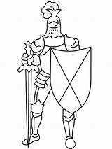 Knight Coloring Pages Knights Kids Medieval Shield Print Sword Castle Armor Party Coloriage sketch template