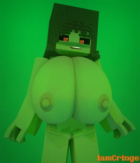 Rule 34 3d Big Breasts Breast Expansion Female Green Hair Green Skin