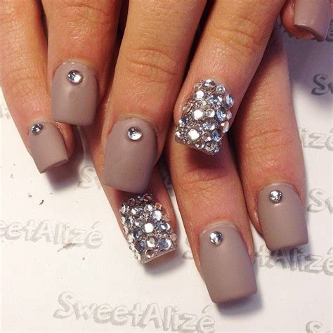gallery for acrylic nail designs with rhinestones tumblr nails pinterest acrylics