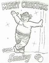 Smokey Bear Coloring Pages Christmas Merry Bears Choose Board sketch template