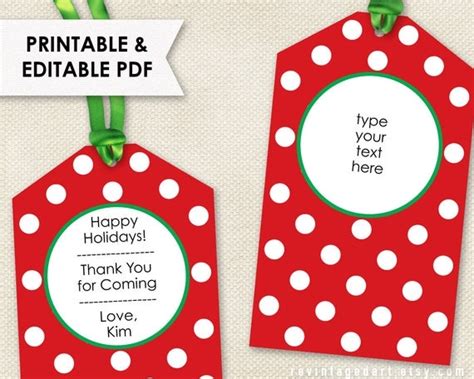printable christmas tags editable holiday tags