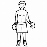Boxeo Dibujos Boxeadores Boxeador Deseo Aporta Utililidad Aprender Pueda Ser sketch template