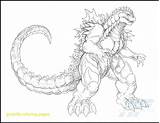 Godzilla Coloring Space Pages Getdrawings sketch template