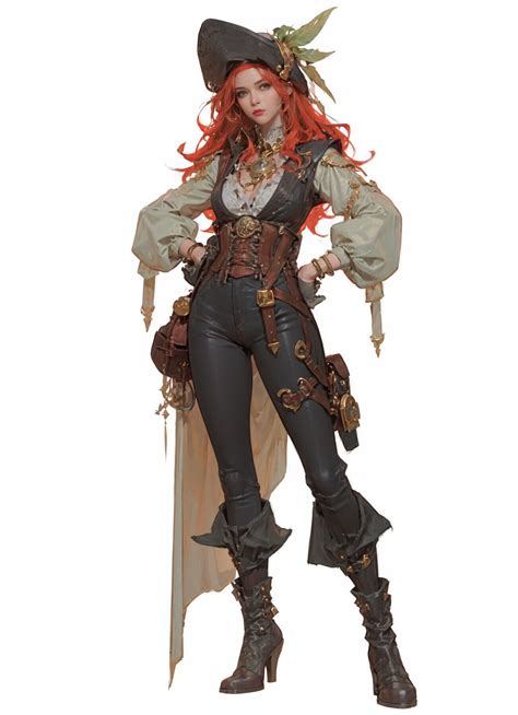 artstation female pirate captain