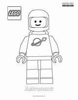 Lego Coloring Astronaut Minifigure sketch template