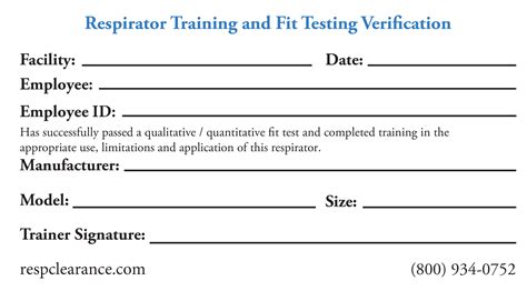 respclearancecom respirator medical evaluation  fit tester training