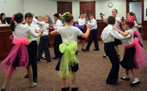 foothills elementary students display  violin ballroom dancing