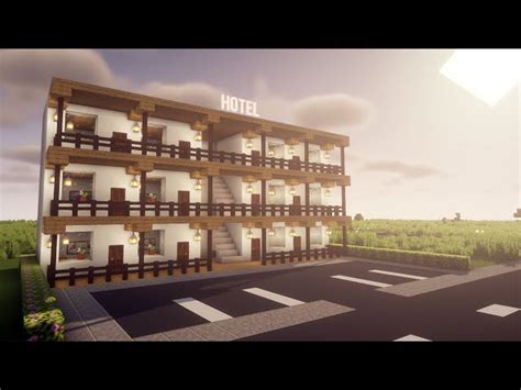 minecraft hotel blueprints  build