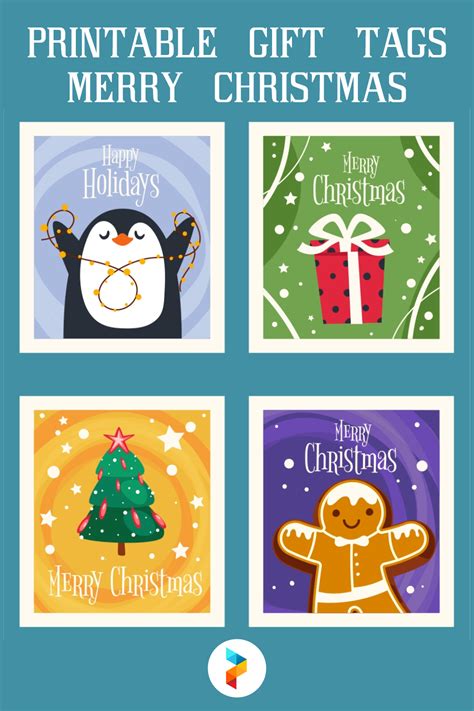 printable gift tags merry christmas printableecom