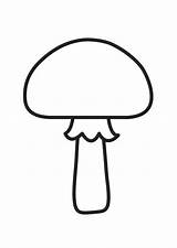 Coloring Mushroom Large sketch template
