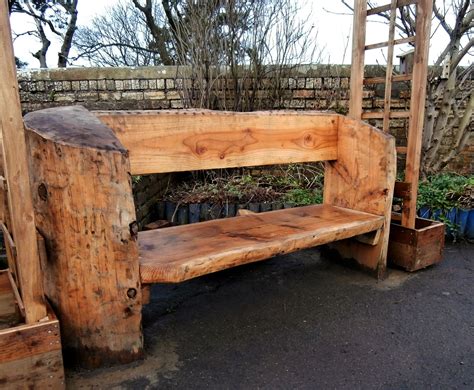 rustic log bench  play parks wooden outdoor play equipment uk