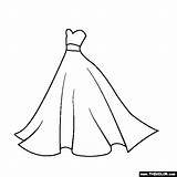 Coloring Dress Pages Wedding Dresses Printable Girls Color Girl Celebrations Online Template Recommended sketch template