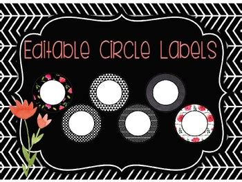 editable circle labels simple elegance  april showers tpt